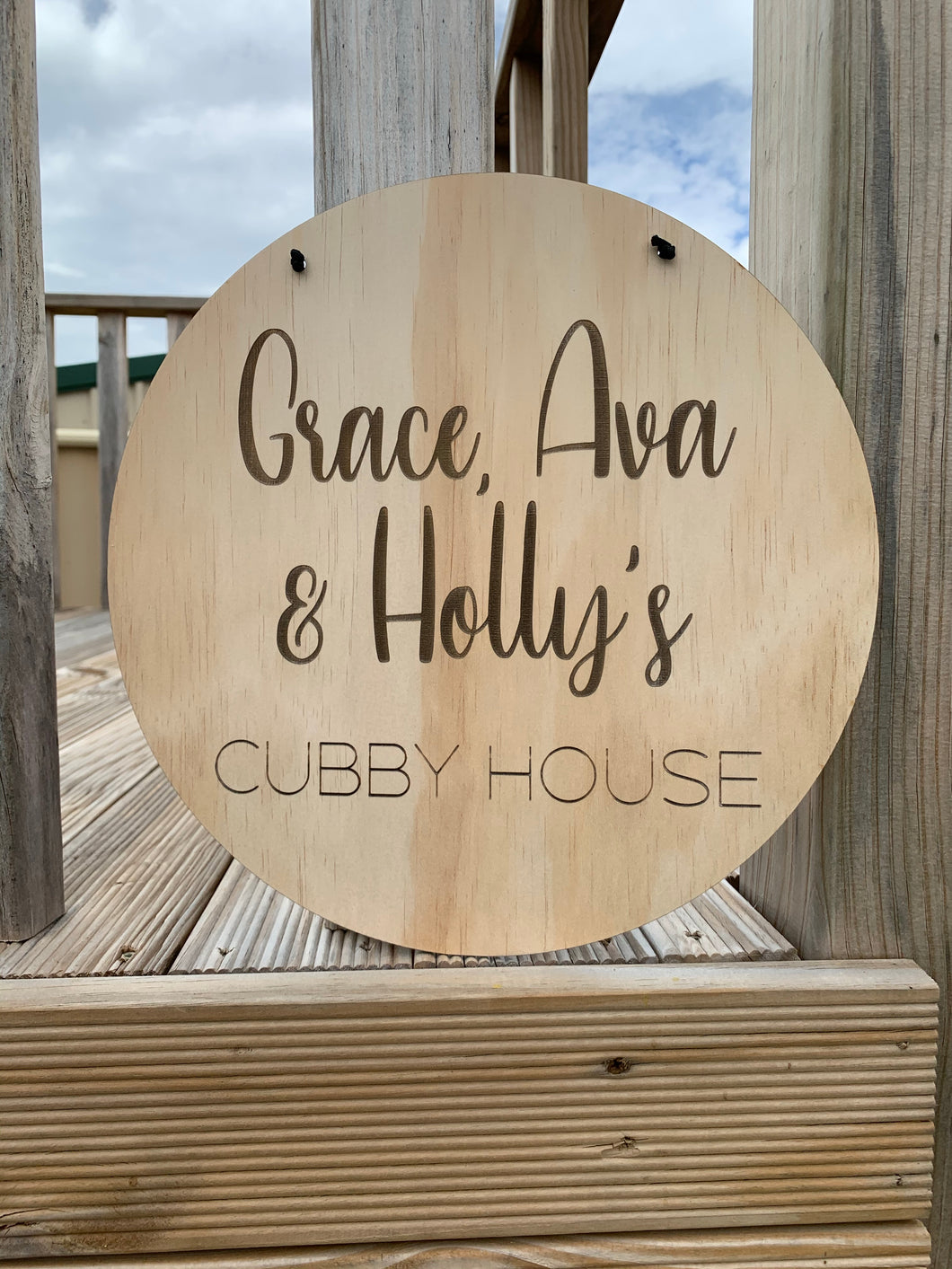 Wooden Cubby Sign