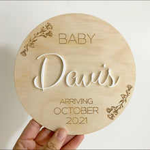 Load image into Gallery viewer, Birth Announcement plaque